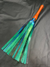 Load image into Gallery viewer, Flogger: Iridescent Blue/Green Leather with Padauk Handle