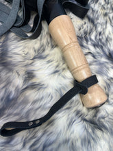 Load image into Gallery viewer, Flogger: Black & Turquoise Mop, Maple Handle