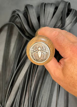 Load image into Gallery viewer, Flogger: Black Leather with Walnut Handle