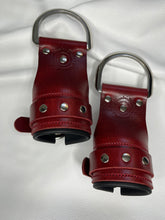 Load image into Gallery viewer, Cuffs: Suspension Cuffs, Red with Black Leather Liner, One Pair