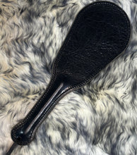 Load image into Gallery viewer, Leather Paddle: Buffalo OTK in Glossy Black