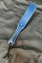 Load image into Gallery viewer, Strap: Blue Leather Slapper with Steel Handle Insert