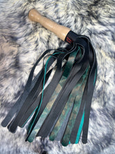 Load image into Gallery viewer, Flogger: Black & Turquoise Mop, Maple Handle