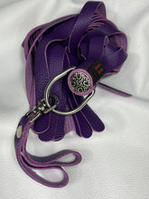 Load image into Gallery viewer, Finger Flogger: Purple Leather with Celtic Knot Concho