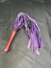 Load image into Gallery viewer, Flogger: Purple & Black Leather with Purpleheart Handle
