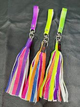 Load image into Gallery viewer, Finger Flogger Mini: Rainbow Leather with Pride Heart Impact Sensation
