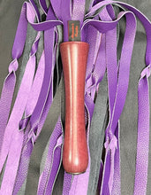 Load image into Gallery viewer, Flogger: Purple & Black Leather with Purpleheart Handle