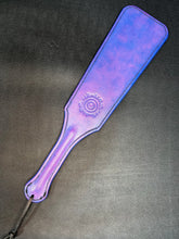 Load image into Gallery viewer, Leather Paddle: Purple Power Kitty