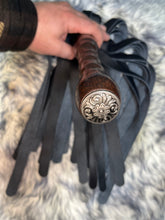 Load image into Gallery viewer, Flogger: Black Leather Mop, Wenge Handle