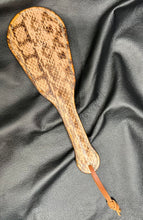 Load image into Gallery viewer, Leather Paddle: Snakeskin Print Cowhide