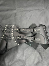 Load image into Gallery viewer, Corset, Black Leather Underbust, Small