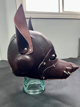 Load image into Gallery viewer, Leather Pup Mask, Burgundy
