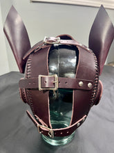 Load image into Gallery viewer, Leather Pup Mask, Burgundy