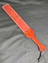 Load image into Gallery viewer, Leather Strap: Canadian Prison Strap with Holes, Padauk Handle