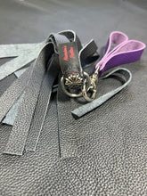 Load image into Gallery viewer, Finger Flogger Mini: Black & Purple Leather
