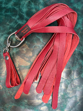 Load image into Gallery viewer, Finger Flogger: Red Leather with Amber Bling Concho