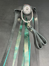 Load image into Gallery viewer, Finger Flogger: Black and Green Leather with Skulls