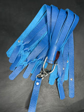 Load image into Gallery viewer, Finger Flogger: Blue Leather with Twisted Falls