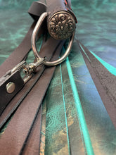 Load image into Gallery viewer, Finger Flogger: Black and Turquoise Leather