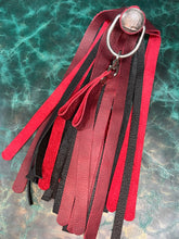 Load image into Gallery viewer, Finger Flogger: Purplish-Red & Black Leather, Tree of Life