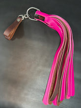 Load image into Gallery viewer, Finger Flogger: Pink & Olive Brown Leather