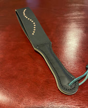 Load image into Gallery viewer, Strap: Black Latigo Slapper with Rivets