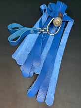 Load image into Gallery viewer, Finger Flogger: Blue Leather with Sparkle Conch
