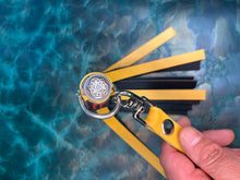 Load image into Gallery viewer, Finger Flogger Mini: Black & Yellow Leather