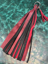 Load image into Gallery viewer, Finger Flogger: Purplish-Red & Black Leather, Tree of Life