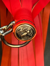 Load image into Gallery viewer, Finger Flogger: Red Leather with Spider Concho