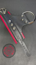 Load and play video in Gallery viewer, Cuffs: Suspension Cuffs, Black with Red Leather Liner, One Pair