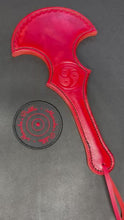 Load and play video in Gallery viewer, Leather Paddle: Battle Axe in Red