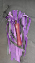 Load and play video in Gallery viewer, Flogger: Purple & Black Leather with Purpleheart Handle
