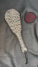Load and play video in Gallery viewer, Leather Paddle: Snakeskin Print