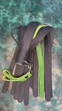 Load and play video in Gallery viewer, Finger Flogger: Black & Spring Green Leather