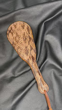 Load and play video in Gallery viewer, Leather Paddle: Snakeskin Print Cowhide