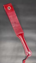 Load and play video in Gallery viewer, Strap: Red Buffalo Leather Slapper with Grommet