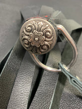 Load image into Gallery viewer, Finger Flogger: Black Leather with Decorative Concho