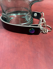 Load image into Gallery viewer, Leather Martingale Collar, Iridescent Rivets
