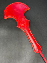 Load image into Gallery viewer, Leather Paddle: Battle Axe in Red
