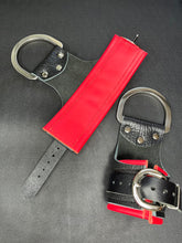 Load image into Gallery viewer, Cuffs: Suspension Cuffs, Black with Red Leather Liner, One Pair
