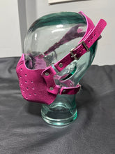 Load image into Gallery viewer, Leather Half Mask: Pink
