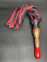 Load image into Gallery viewer, Flogger: Massive Red &amp; Black Leather Mop with Teak Handle
