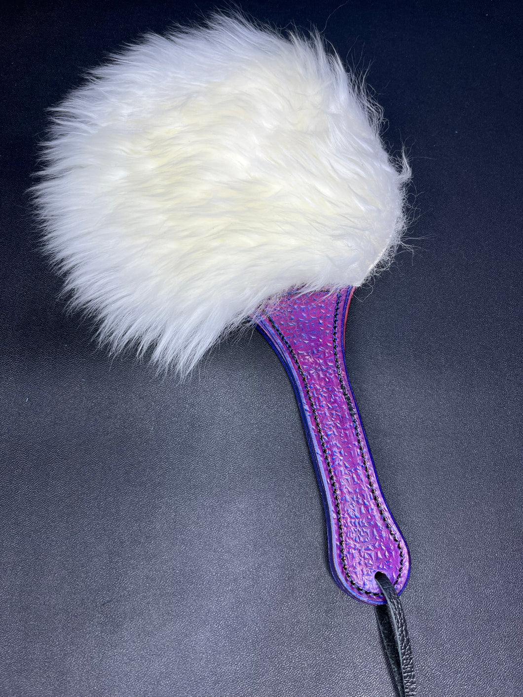 Leather & Sheepskin Paddle, Natural Fur