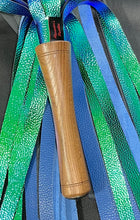 Load image into Gallery viewer, Flogger: Iridescent Leather With Hardwood Handle
