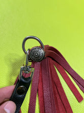 Load image into Gallery viewer, Finger Flogger Mini: Red Leather with Black Loops
