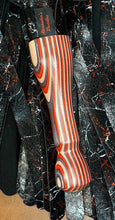 Load image into Gallery viewer, Flogger: Black Suede with Multi Coloured Wood Handle
