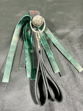Load image into Gallery viewer, Finger Flogger Mini: Black &amp; Green Leather
