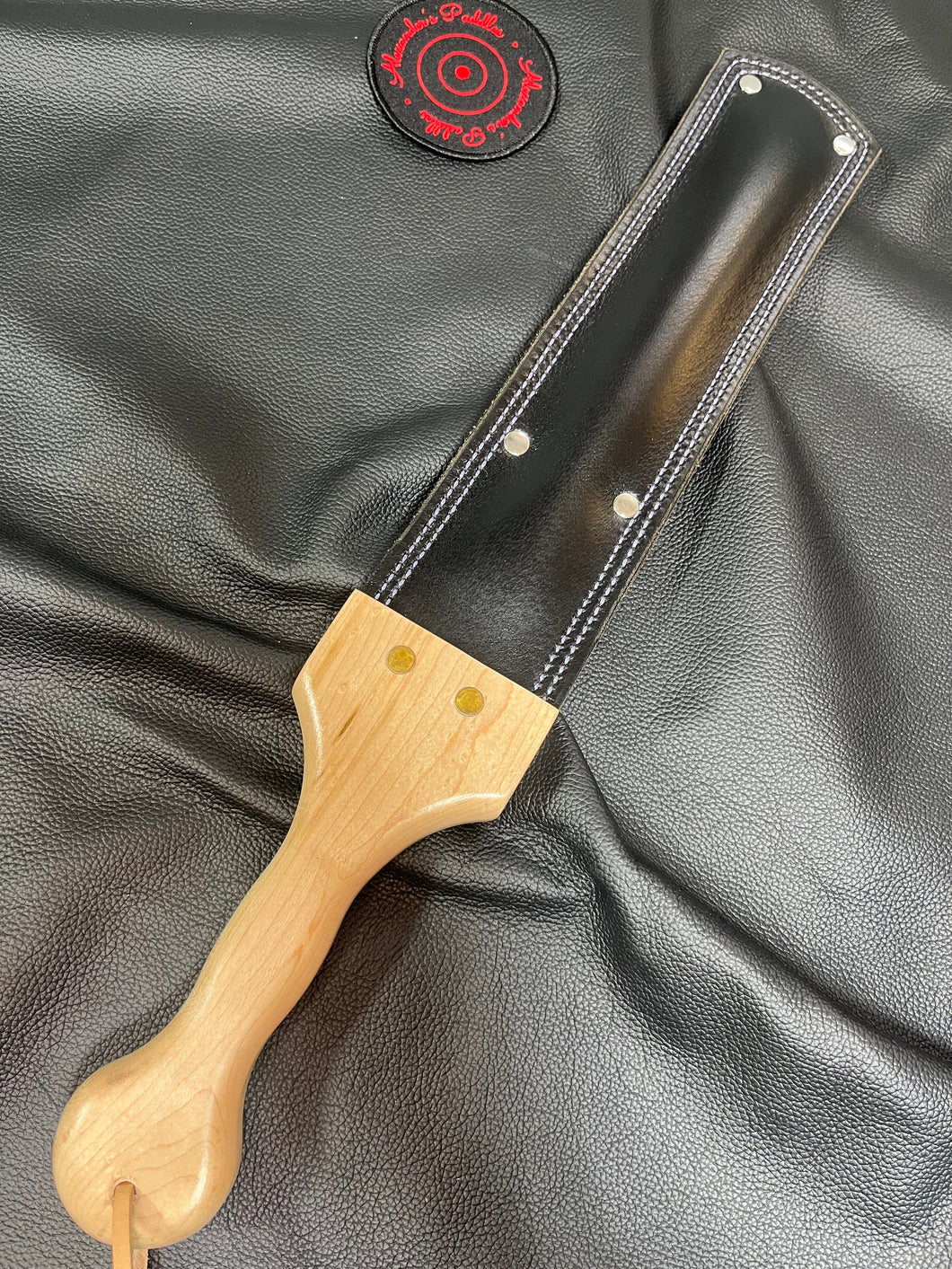 Strap: Weighted Black Buffalo Leather with Maple Handle