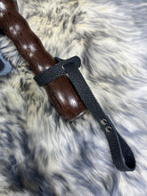 Load image into Gallery viewer, Flogger: Black Leather Mop, Wenge Handle
